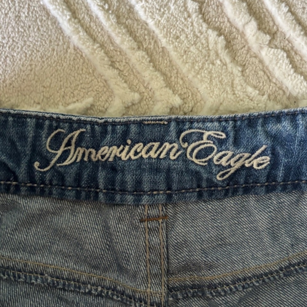 Y2K Low Rise American Eagle Light Wash Denim Flare Jeans - Picture 2 of 6
